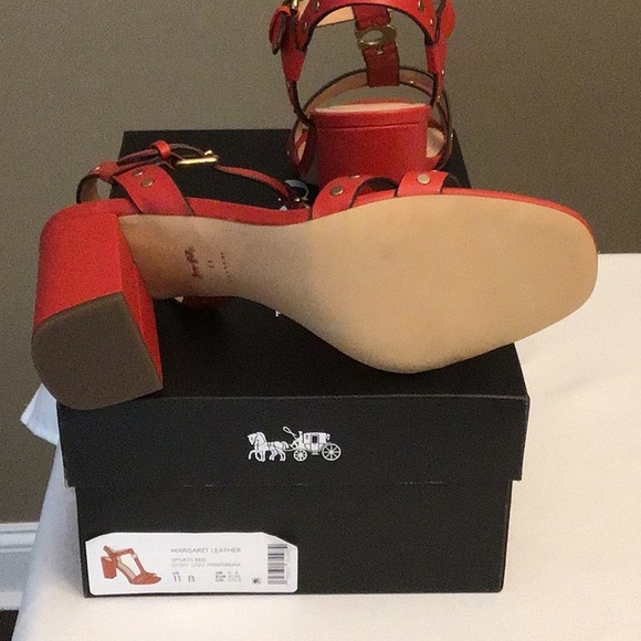 Coach Women Shoe Size 11 Color Red - Picture 4 of 5